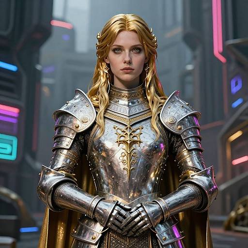 Ivory and Gold Novice Knight Sculpture