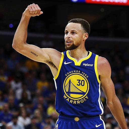 Steph Curry in Intense Game Action