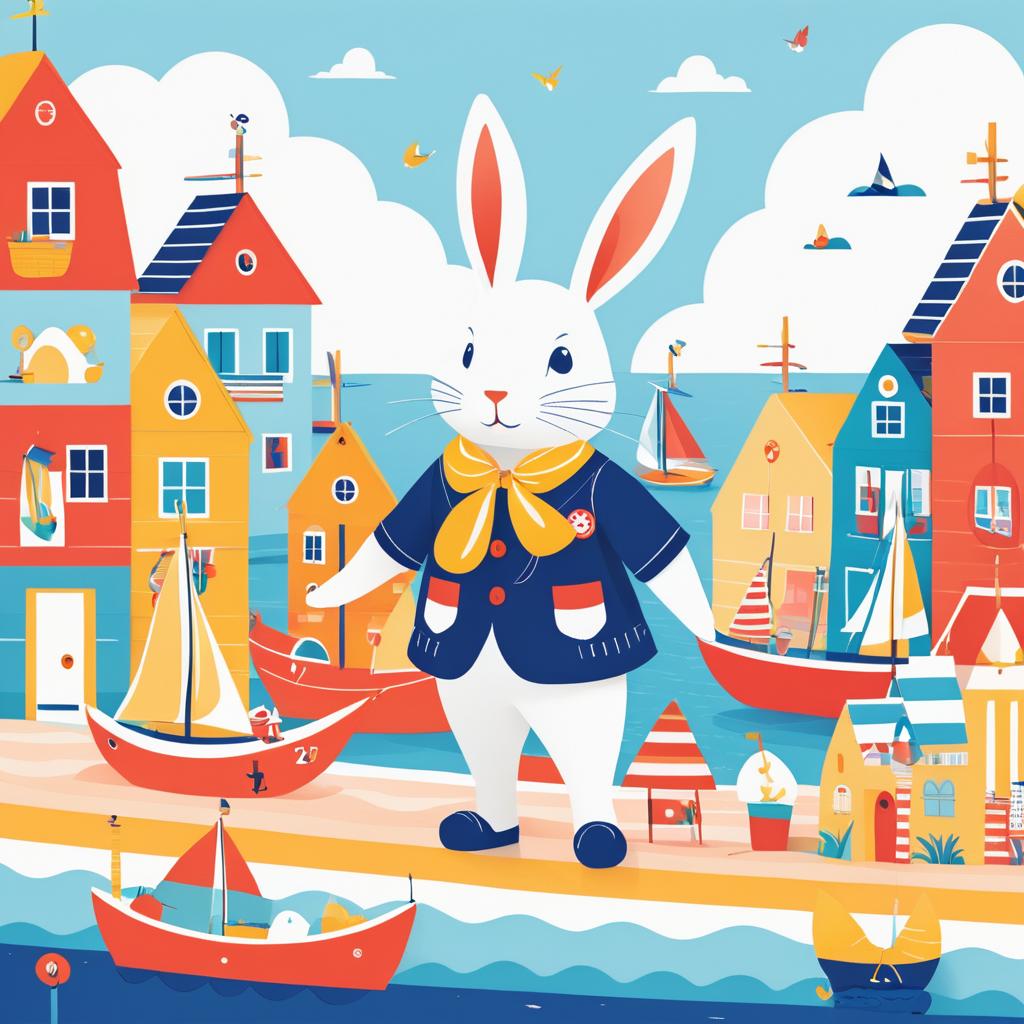 Charming Sailor Rabbit in Seaside Village