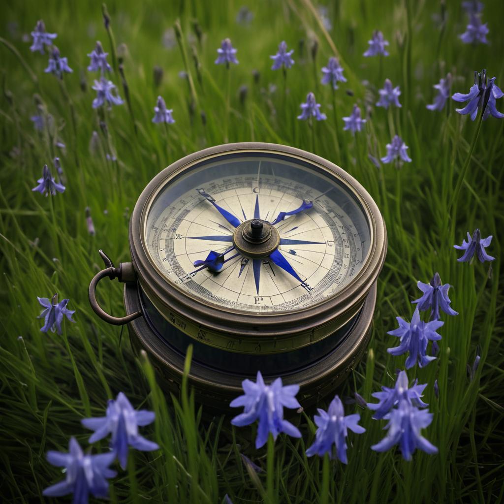 Moody Compass in a Bluebell Meadow