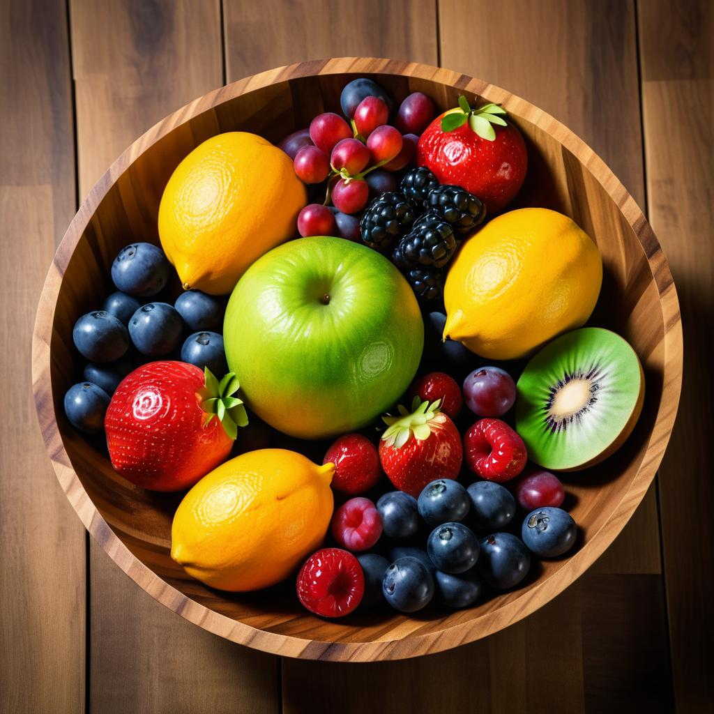 Vibrant Handcrafted Wooden Bowl Display