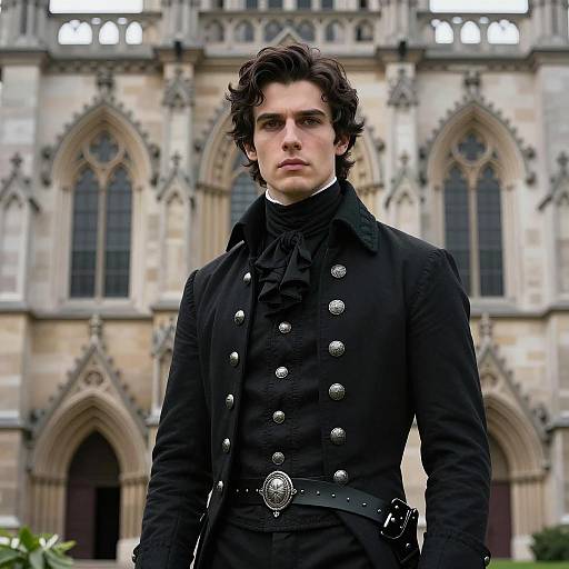 Gothic Prince in Victorian Outfit