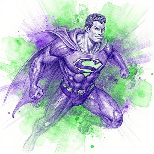 Vibrant Abstract Superhero Illustration