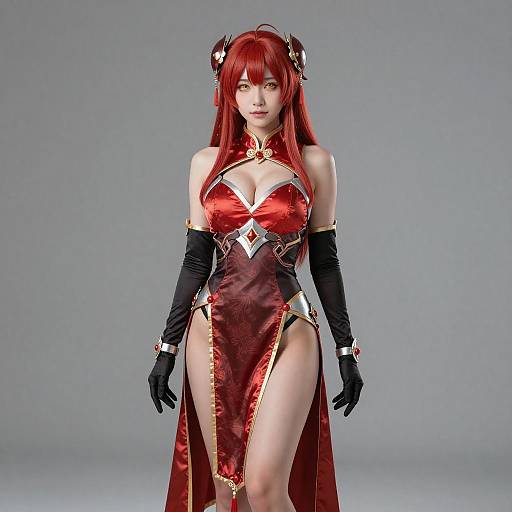 Cosplay photo of murata himeko (vermillion knight). Costume clothes