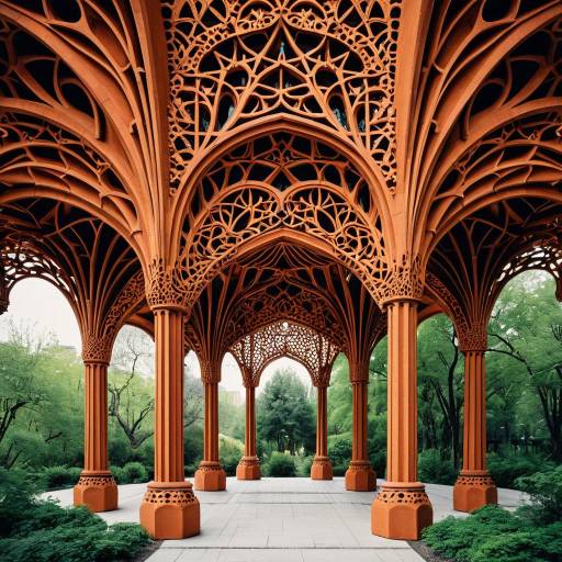 Futuristic Pavilion with Organic Ornamentation