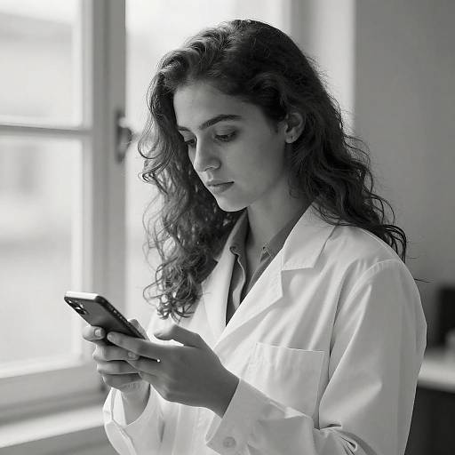 Monochrome Scientist Portrait Near Window