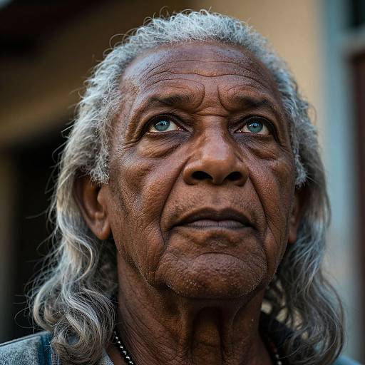 Realistic Portrait of Aged Caribbean Man