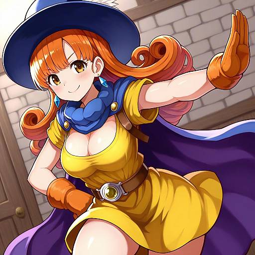 Illustration of Alena (dq4), dragon quest in the style of Okitsugu