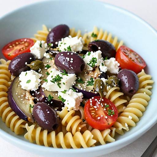 Mediterranean Spiral Pasta Bowl