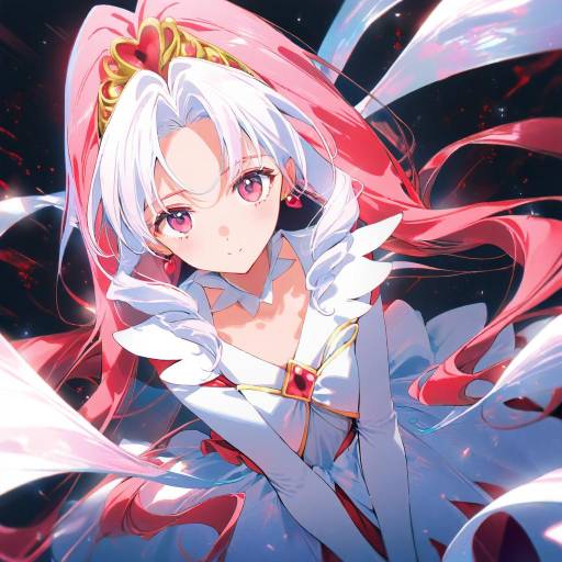 Illustration of Akagi towa, go! princess precure in the style of Dsmile