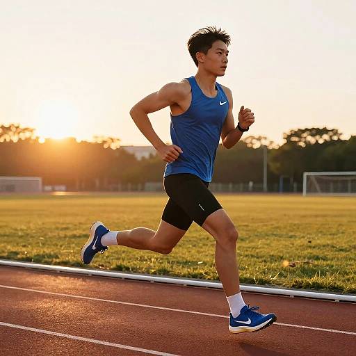 Motivational Runner at Sunrise