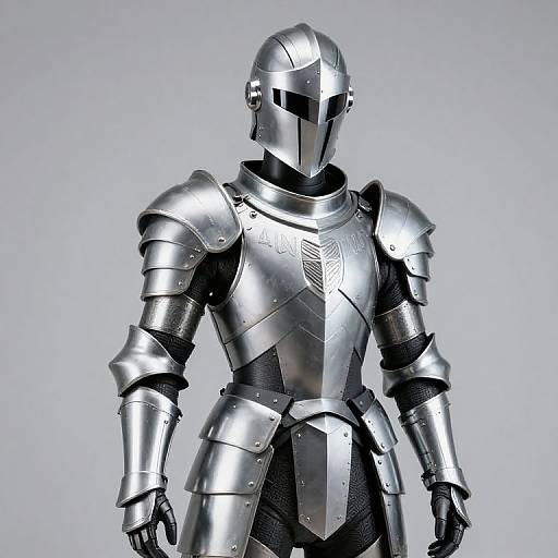 Mannequin in Silver and Black Armor