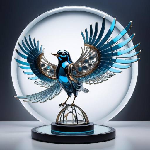 Futuristic Bird Machine in Glass Design Futuristic Bird Machine in Glass Design