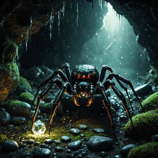Cave Spider with Glowing Crystal Cave Spider with Glowing Crystal