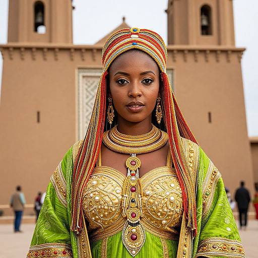 Photorealistic Ethiopian Woman in Traditional Attire