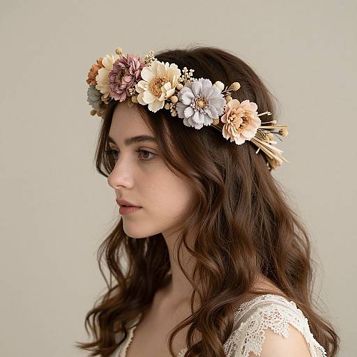Elegant Dried Flower Crown Portrait