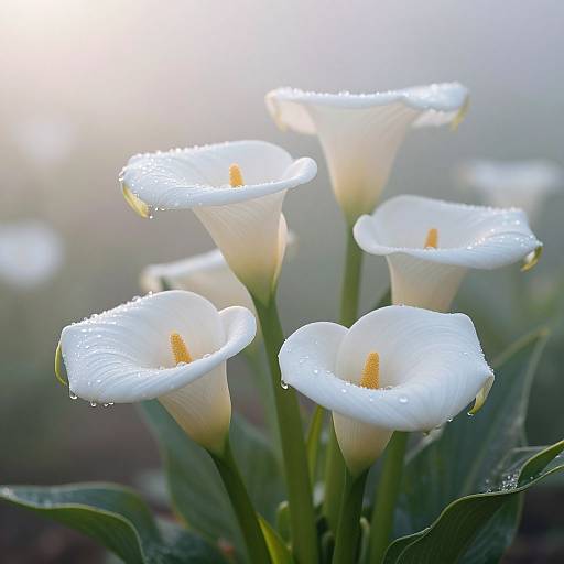 Elegant Calla Lilies at Dawn