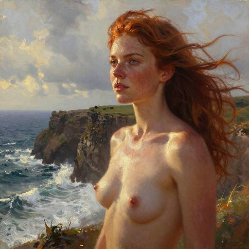 Evocative Portrait of Red-Haired Woman
