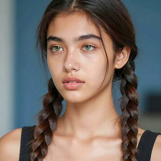 Close-Up Portrait of a Young Woman