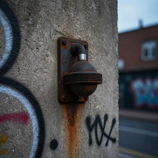 Weathered Buzzer with Urban Graffiti