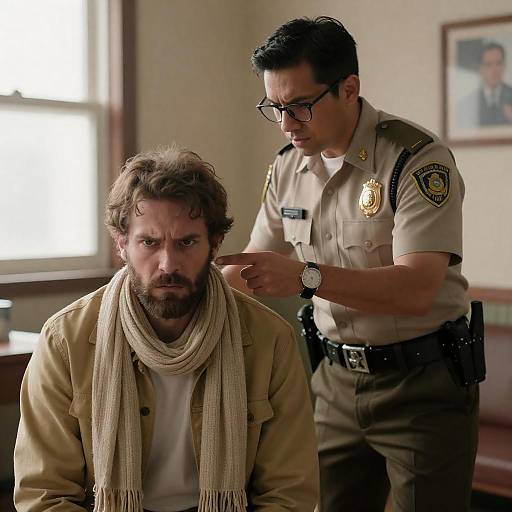 Intense Moment Between Two Men in Room