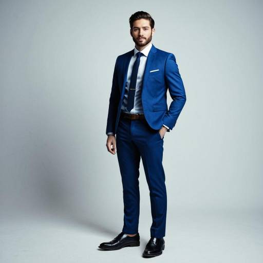 Man in Blue Formal Suit Standing