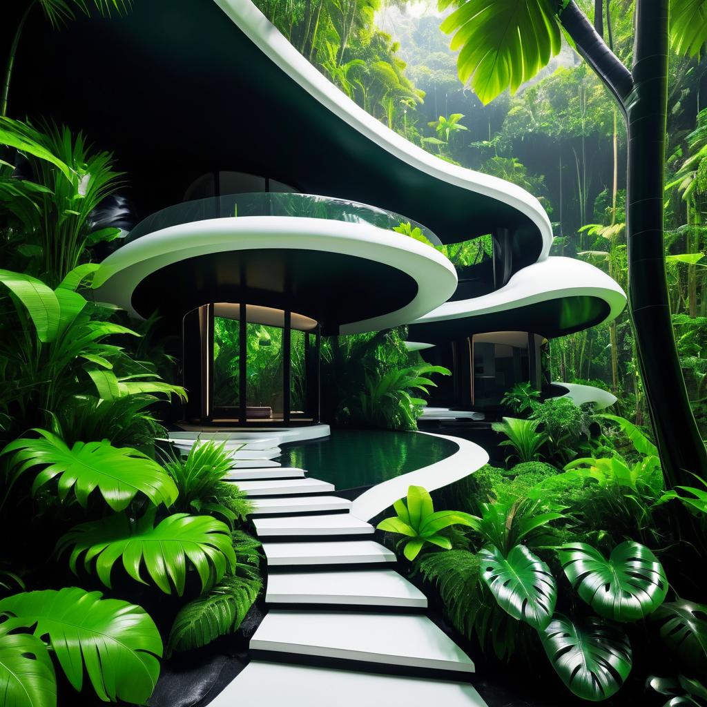 Futuristic Organic Villa in Rainforest