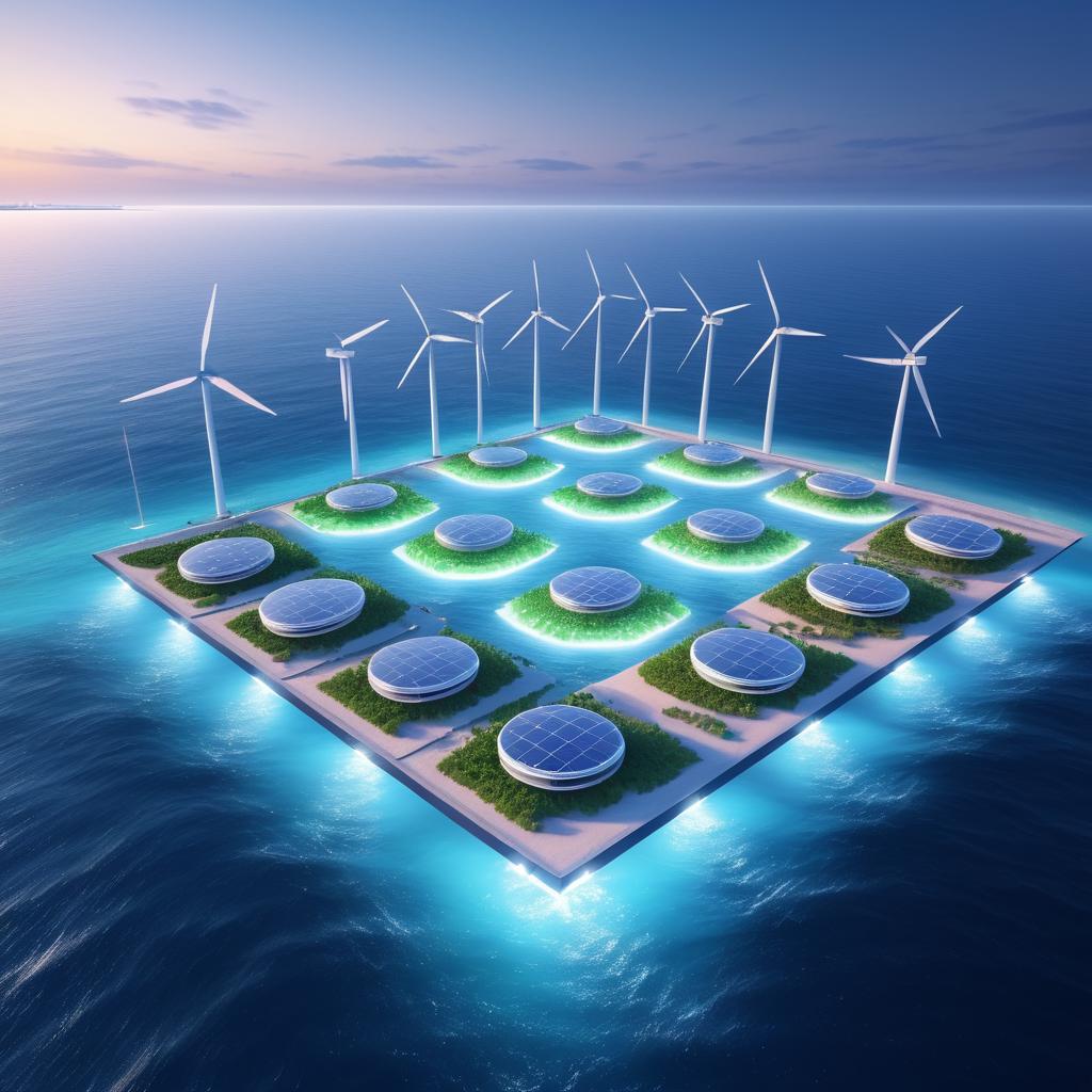 Futuristic Sustainable Offshore Energy Scene