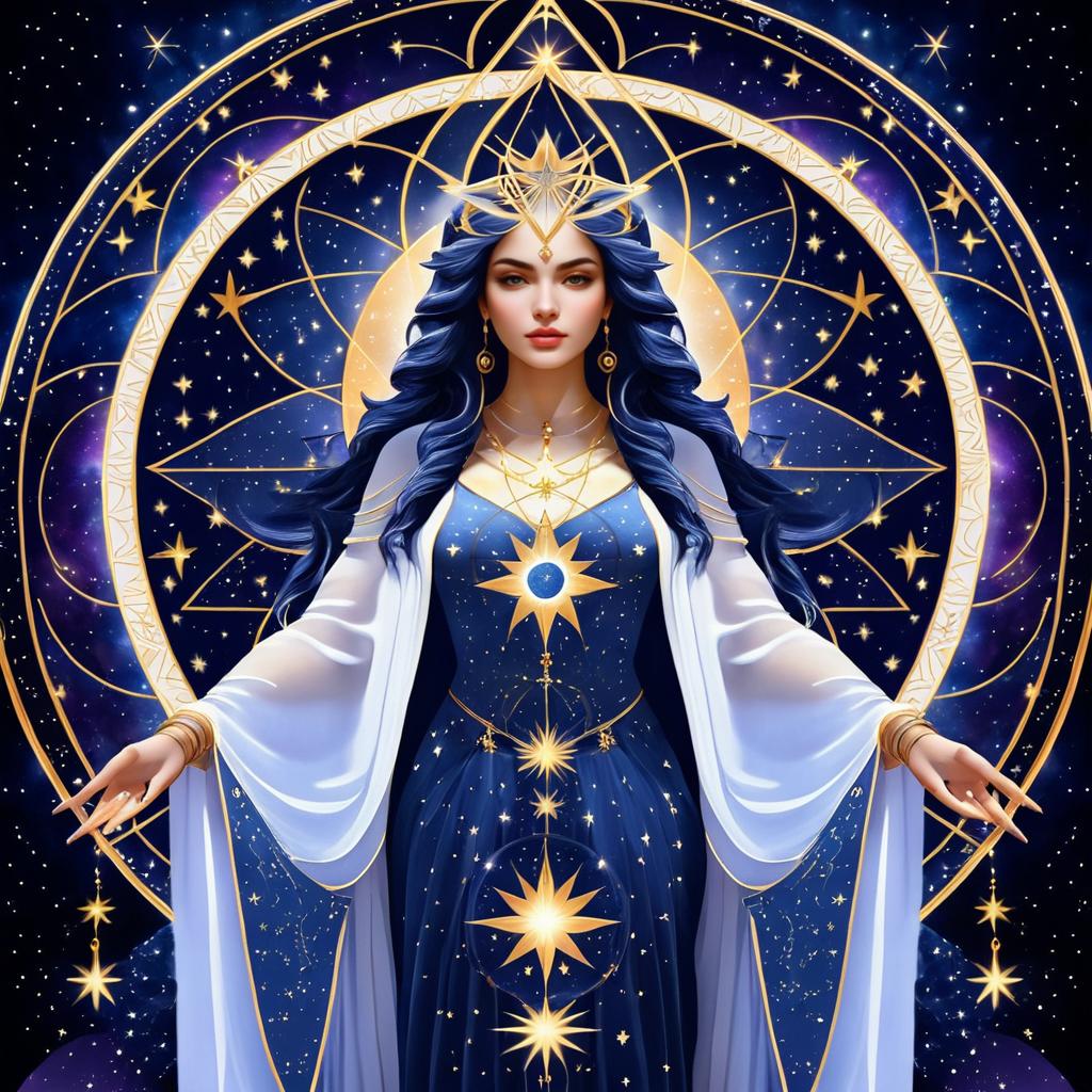 Mystical Divine Feminine Priestess Artwork