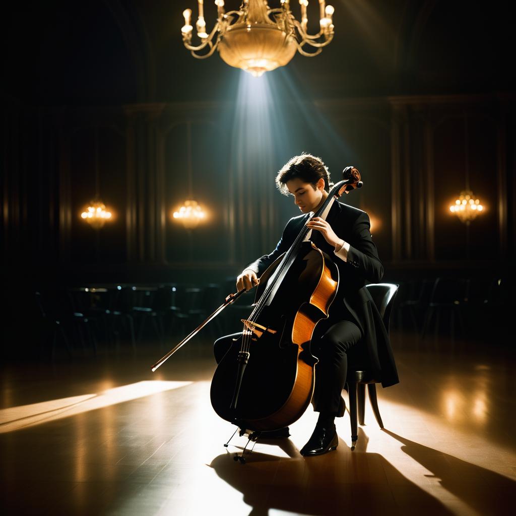 Cinematic Chiaroscuro of a Cellist