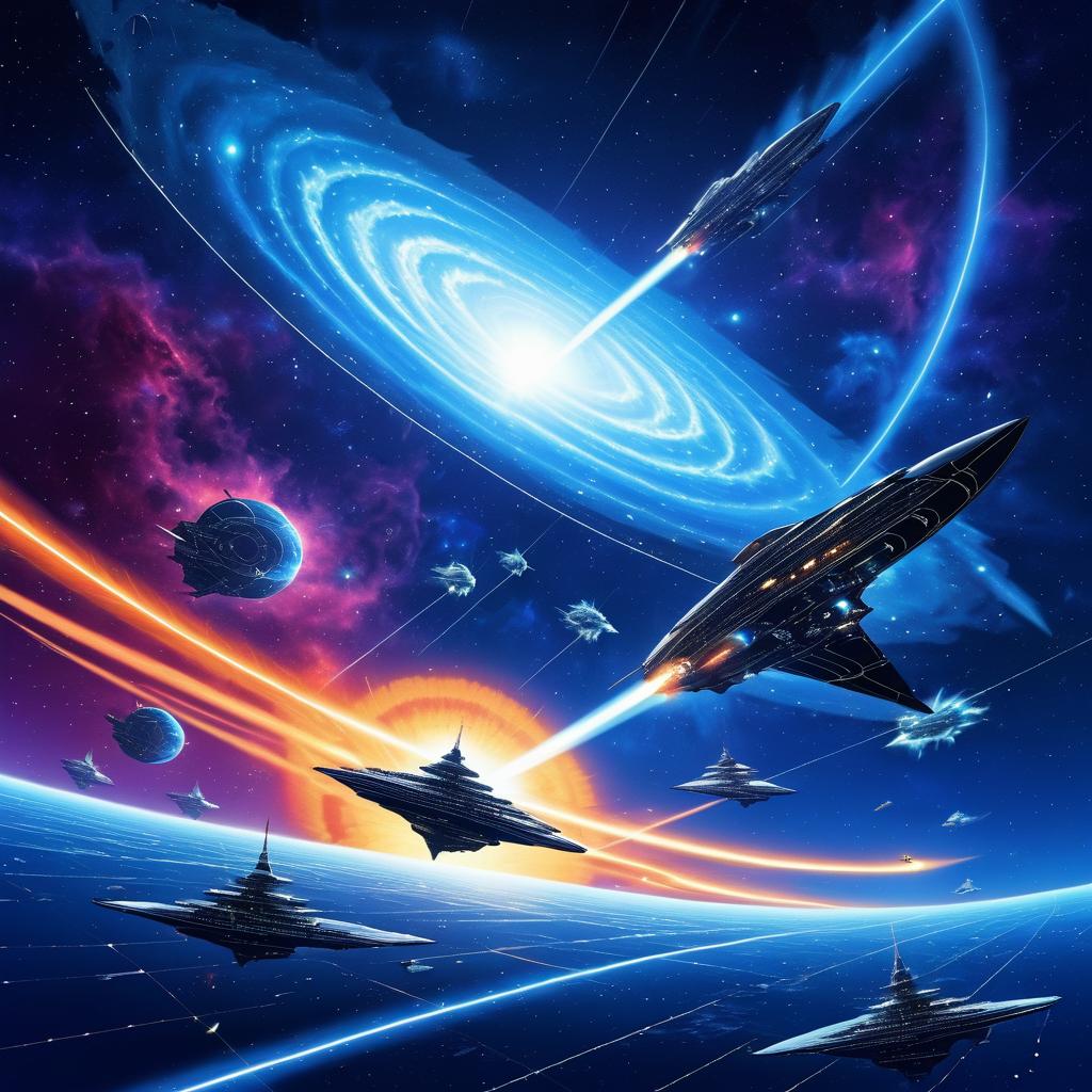 Space Battle of Shark-like Starships