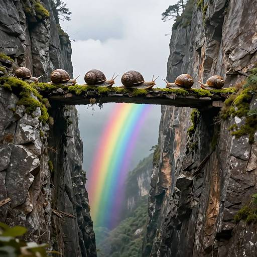 Gravity-Defying Colossal Snail Procession