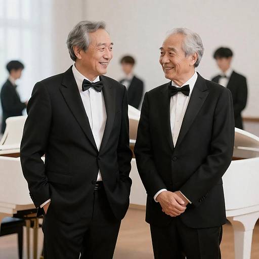 Elegant Duo by a Grand Piano