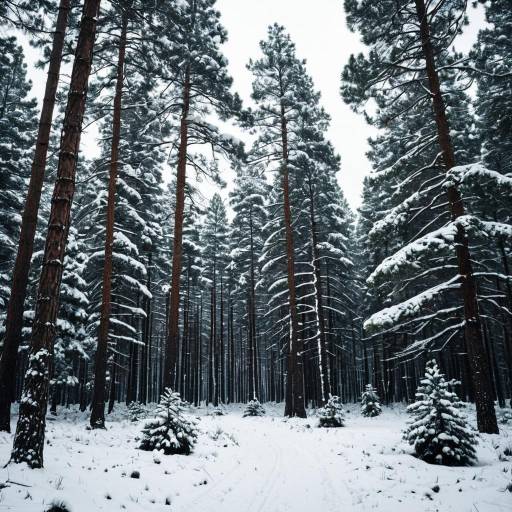 Stunning Snow-Covered Pine Forest Scene