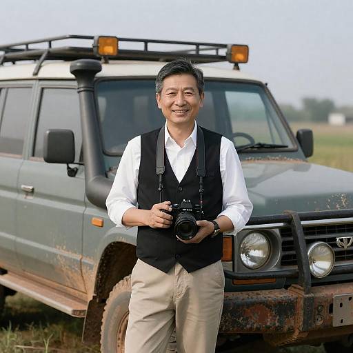 Smiling Photographer by Muddy SUV