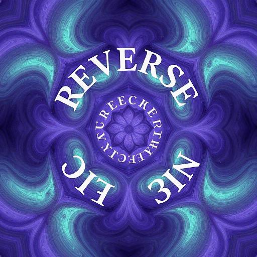 Abstract Fluid Shapes with Reversed Typography