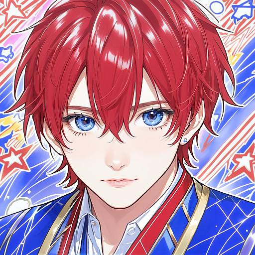 Illustration of Amagi hiiro, ensemble stars! in the style of Snowball22