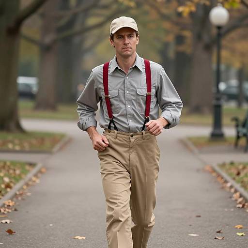 Photorealistic Forrest Gump Costume in Autumn