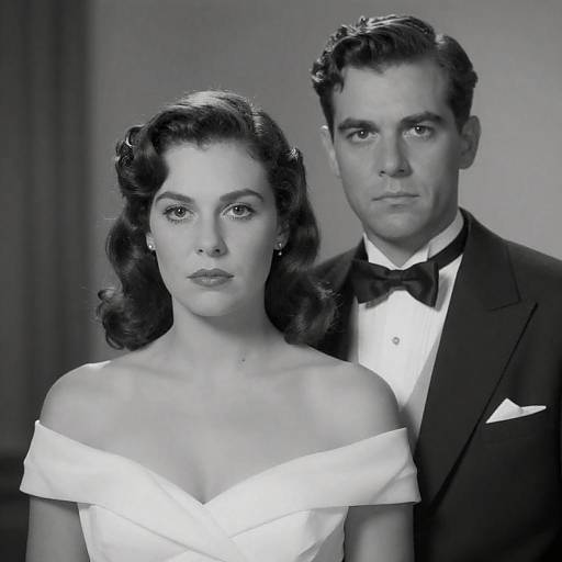 Vintage Black-and-White Portrait of Elegance