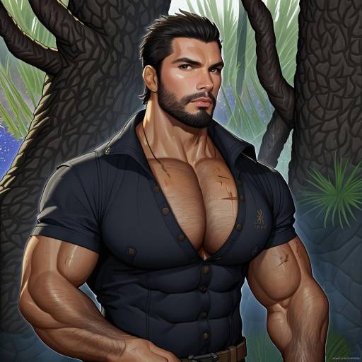 Illustration of Adventurer (ff14), final fantasy in the style of Indosou