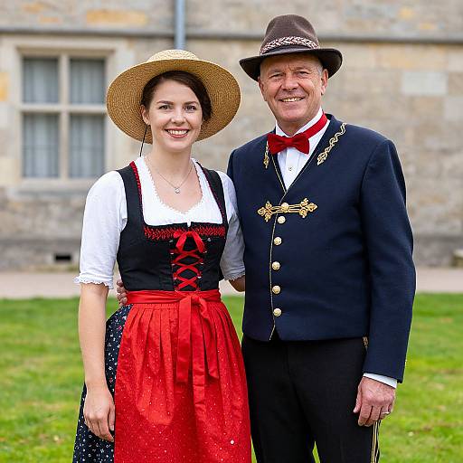 Vibrant Dutch Traditional Attire Duo
