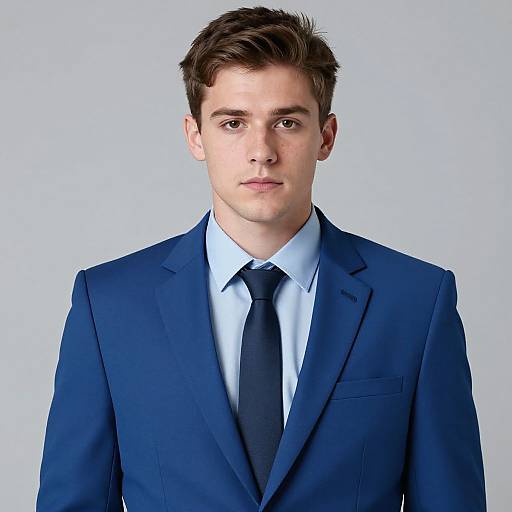 Realistic Blue Blazer Halloween Portrait