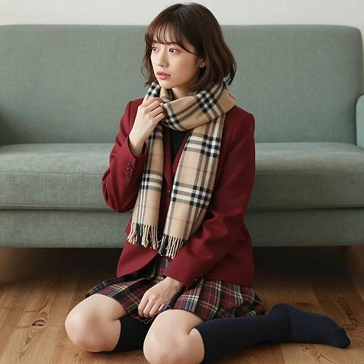 Casual Indoor Portrait of Fashionable Woman