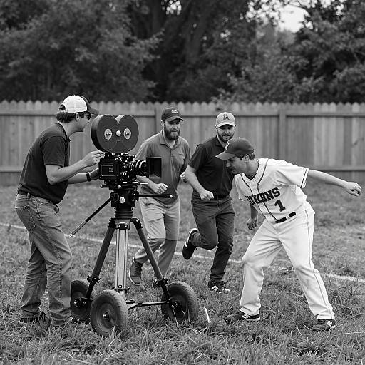 Dynamic Black and White Film Scene