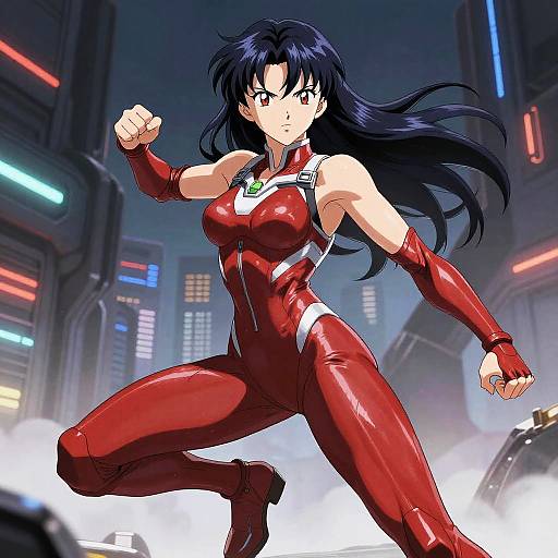 Dynamic Anime Action Pose Illustration