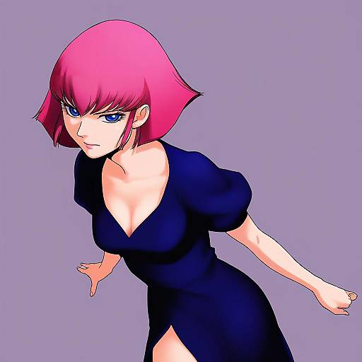 Illustration of Haman karn, gundam in the style of Shiden (sashimi no wife)