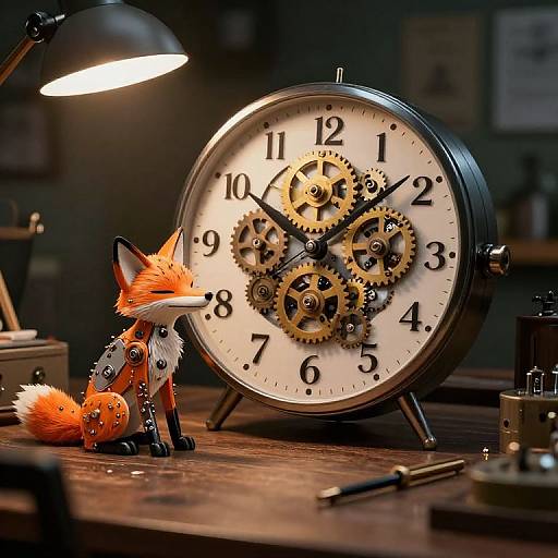 Clockmaker and Mechanical Fox Dream