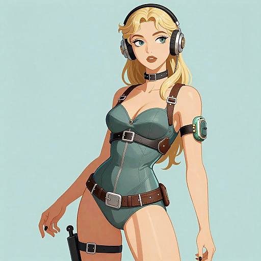 Erotic Neoclassical Nanopunk Cartoon Muse