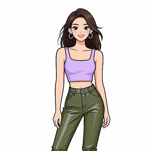 Smiling Woman in Modern Streetwear