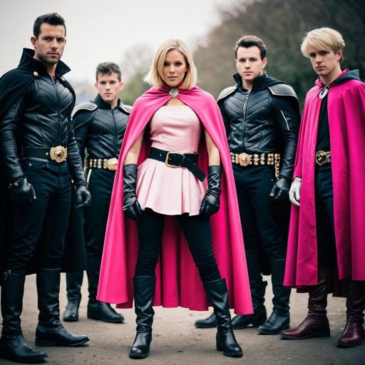 Stylish Boys in Pink Dress Costumes